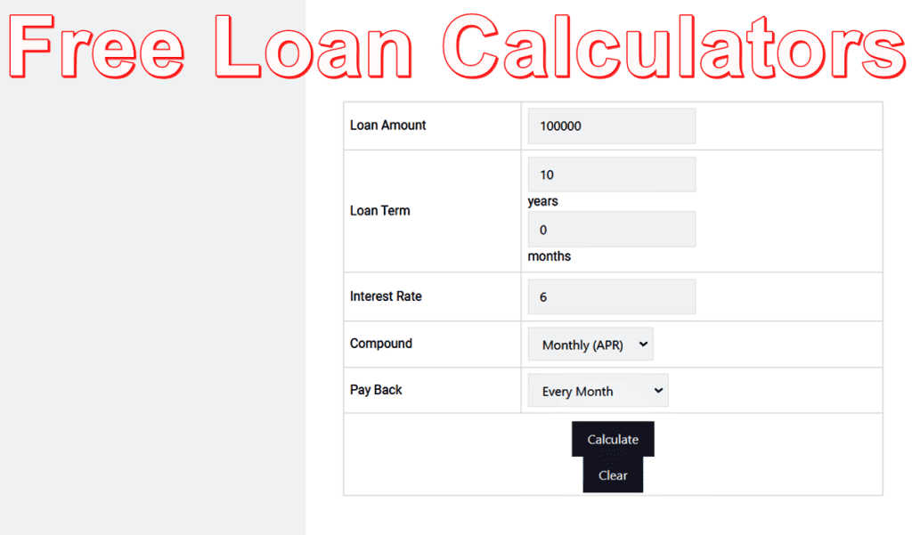 Free Loan Calculators